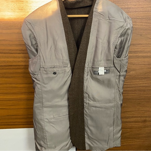 OSCAR DE LA RENTA - BROWN BLAZER - ELBOW PATCHES - Picture 14 of 15